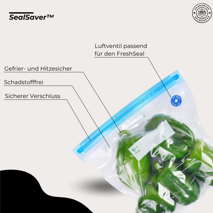 SealSaver™ – Der praktische Vakuumbeutel für frische Lebensmittel